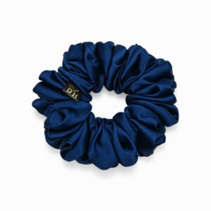 Scrunchie Niebieski Atlantycki  Jedwab Standard