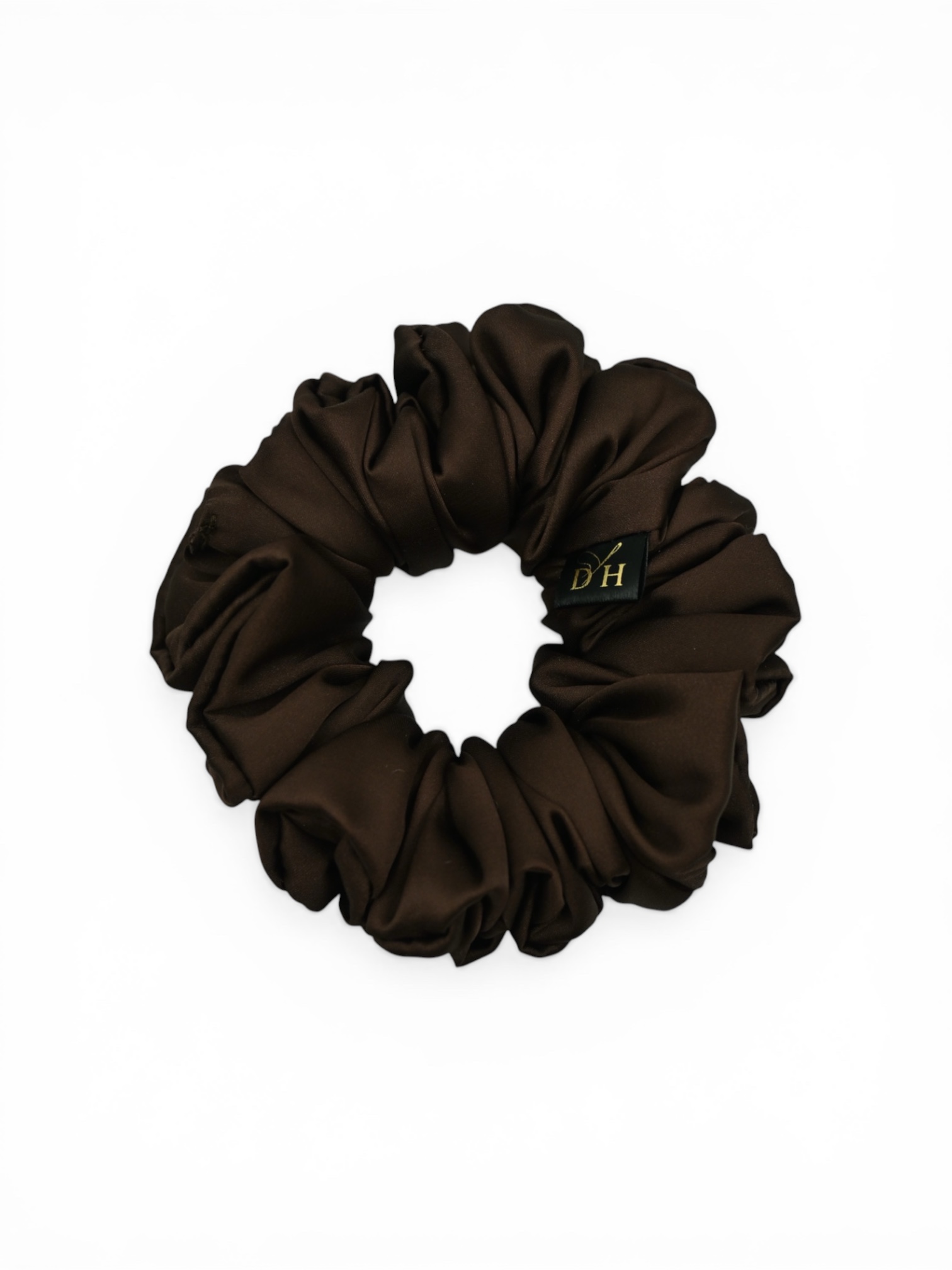 Scrunchie Brąz Satyna jedwabna Standard