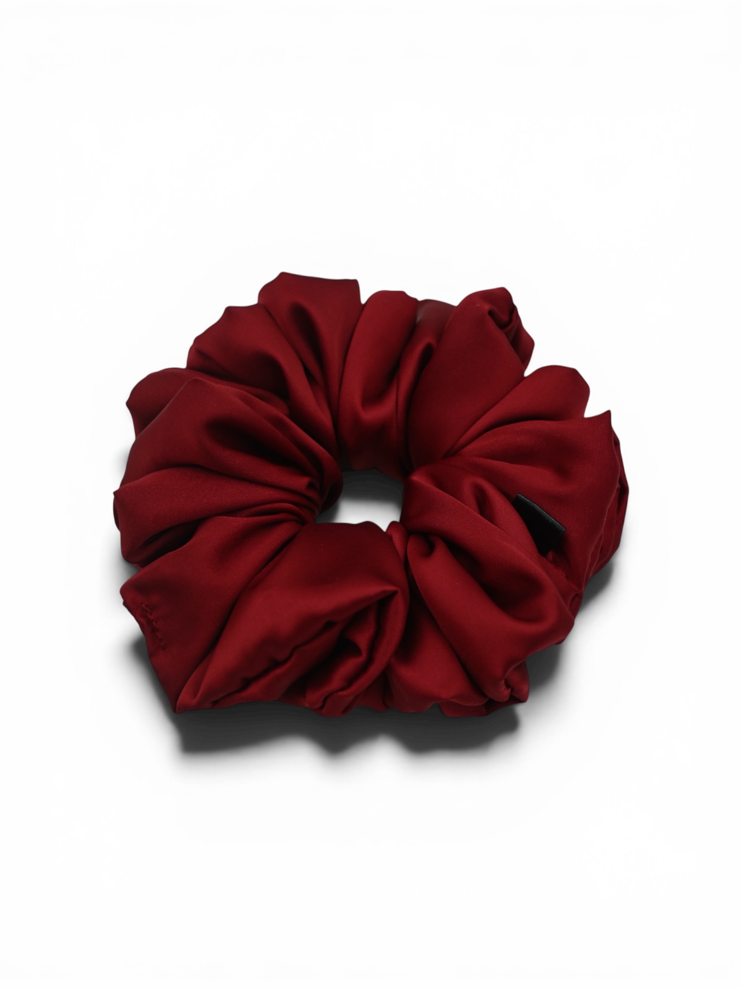 Scrunchie Bordo Satyna jedwabna Duża - obrazek 2