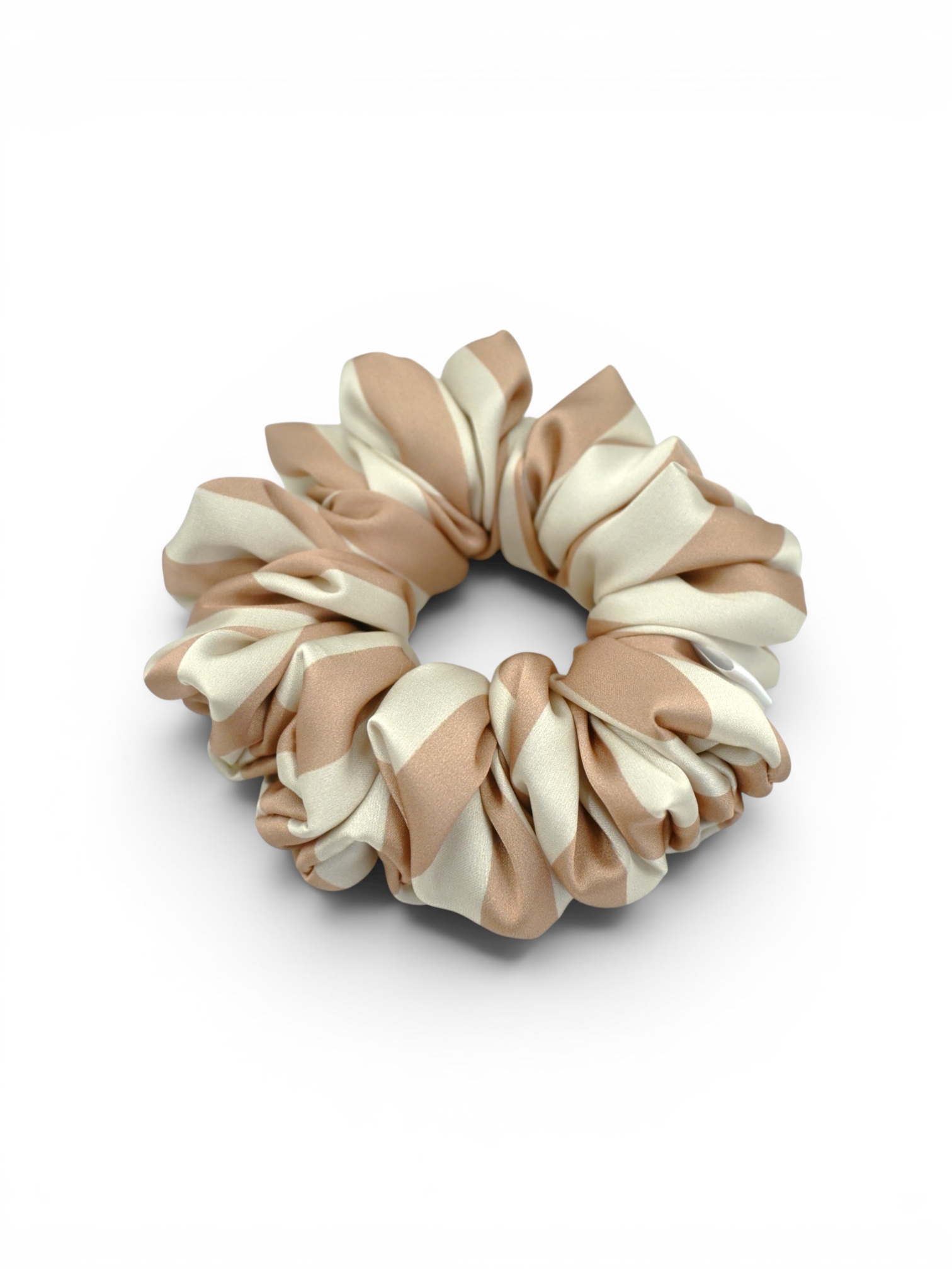 Scrunchie Pasy Beżowe Duża - obrazek 2