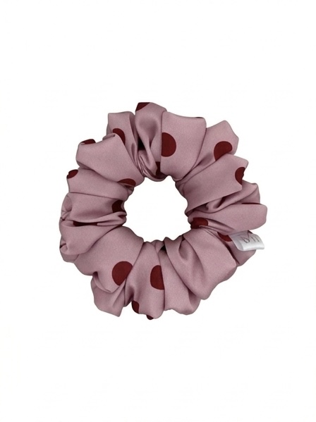 Scrunchie Kropki Czerwień-Róż Standard