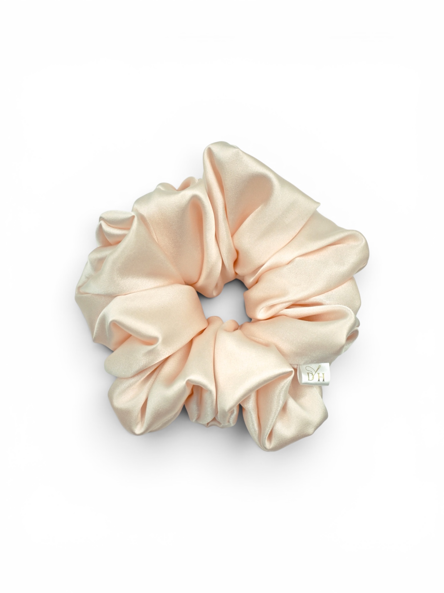Scrunchie Pudrowy Róż Jedwab Duża