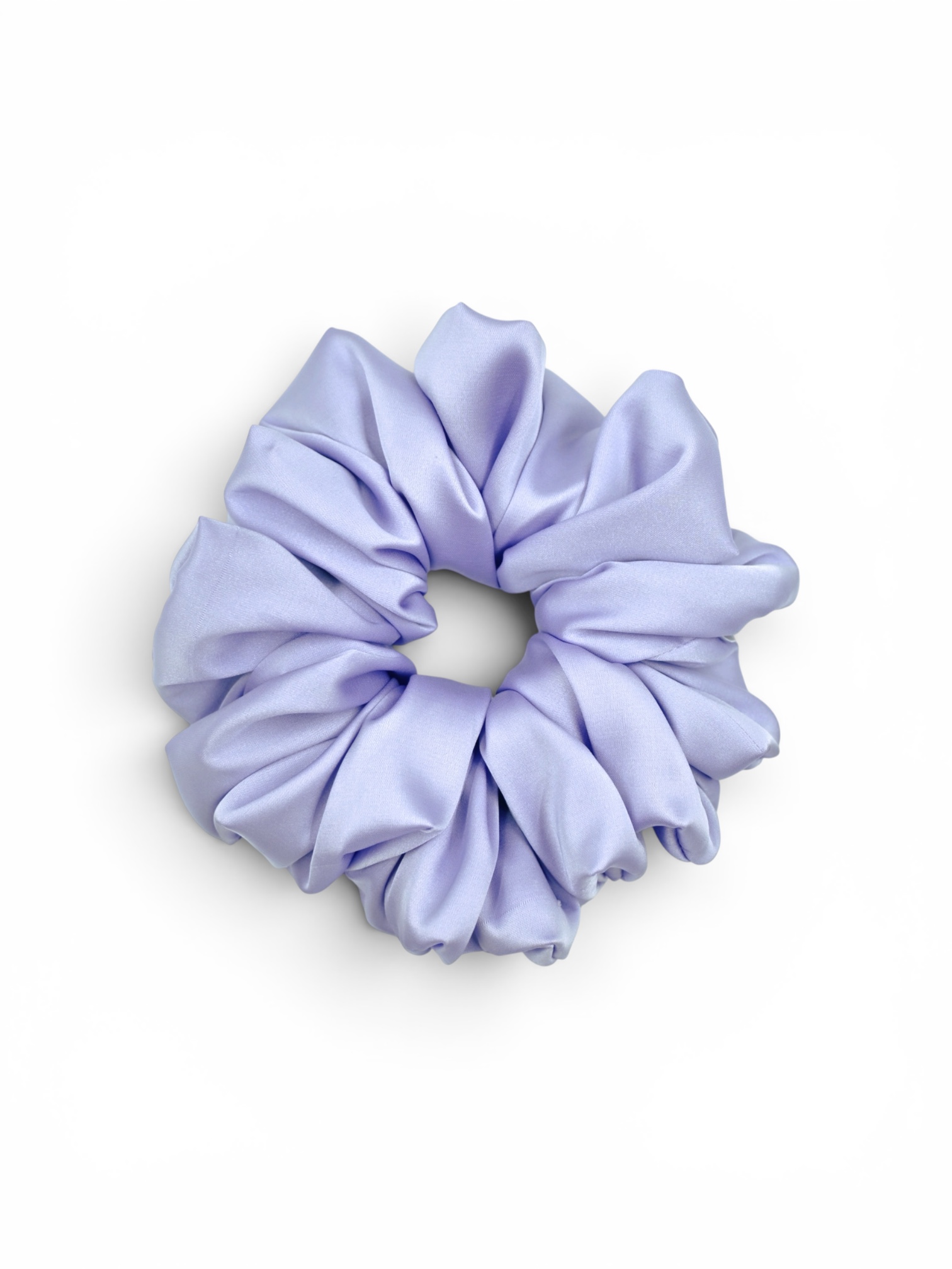 Scrunchie Jasny Fiolet Satyna-Jedwabna Duża